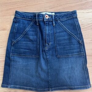 Vineyard Vines Blue and Gold A-line Mini Skirt